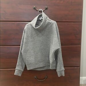 Zella Gray Cowl Neck Sweater Relaxed Fit
